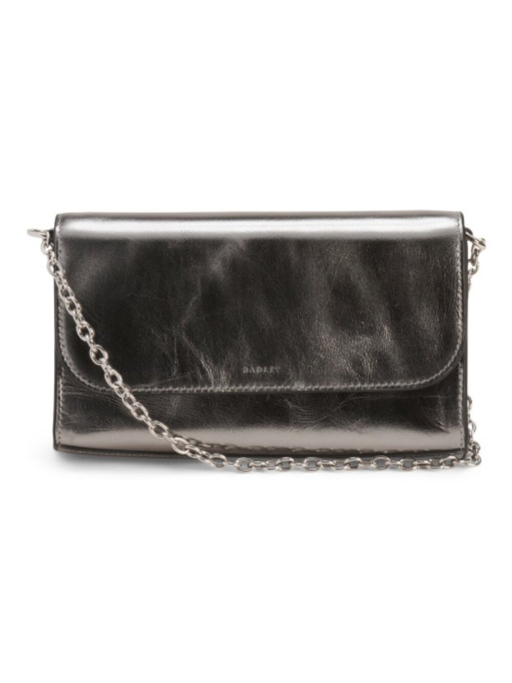 RADLEY LONDON Leather The Rathbone Metallic Micro Flap Over Crossbody
